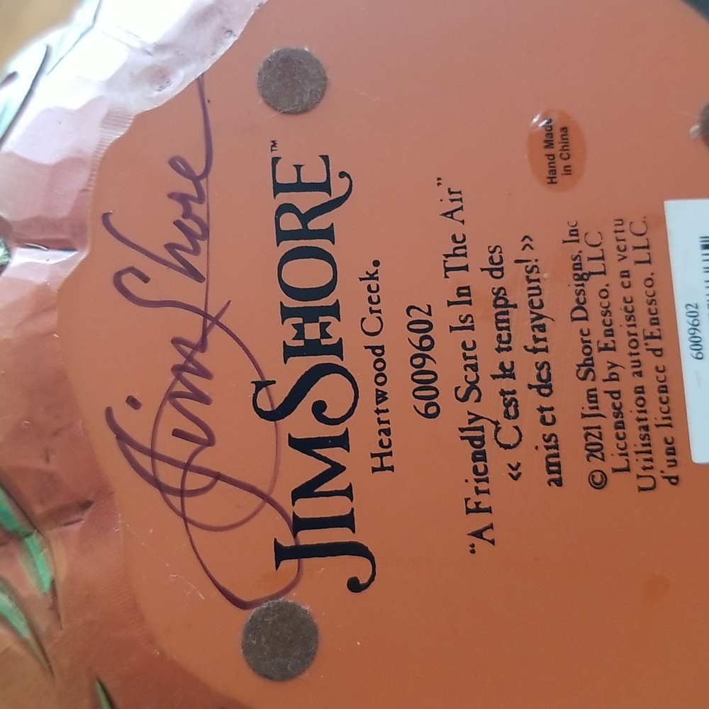 Jim Shore Halloween basket AUTOGRAPHED - Picture 8 of 12